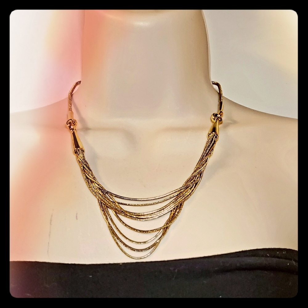 Anne Klein early 90's multi-strand gold necklace